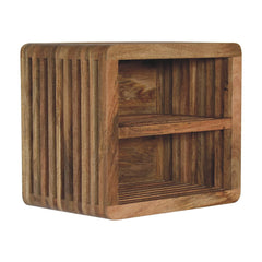 Solid Wood Soba Wall Mounted Bedside, 2-Drawers, Brown