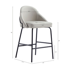 Counter Stool in Stone Gray and Black