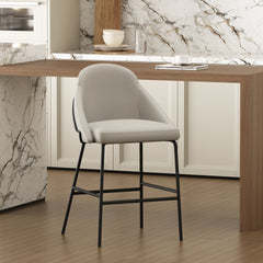 Counter Stool in Stone Gray and Black