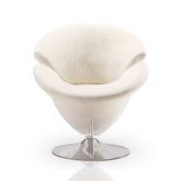 Swivel Lounge Chair in White