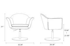 Swivel Lounge Chair in Smokey Blue