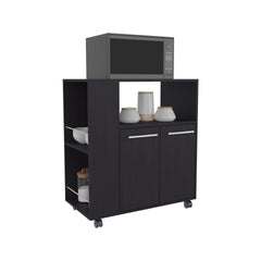 Kitchen Cart, 2 Doors, 3 Shelves, 4 Wheels