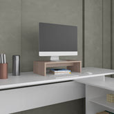 Desk 5.4" H, with 1 Shelf, White Oak