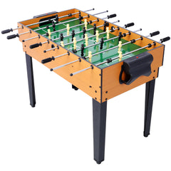 5-in-1 Multi-Game Table - Billiards, Push Hockey, Foosball, Ping Pong, and Basketball brown /blue