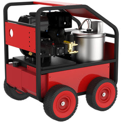 Hot Water Pressure Washer Commercial Movable Gasoline Engine 4 GPM, 4000 PSI, Electric Start