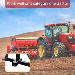 3 Point 2" Receiver Trailer Hitch Drawbar Adapter Category One Tractor Attachments