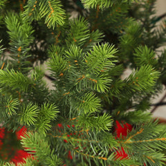 HOMCOM 6ft Artificial Christmas Tree, Sparse Realistic Cedar Tree with 1933 Tips, Easy Assembly, Hinged Xmas Tree for Home Office Holiday, Green