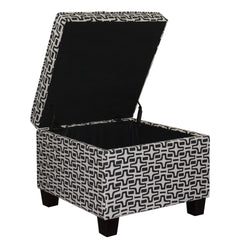 18" Tall Storage Ottoman, Geometric Star Print