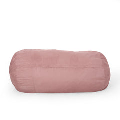 Aruba 8 Foot Microfiber Cylindrical Bean, Rose Pink