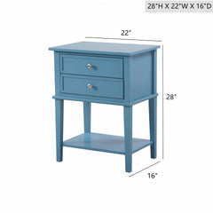 Chic Teal Contemporary Nightstand