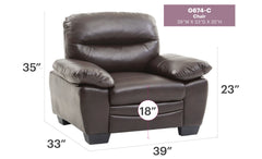 Marta G674-C Chair , DARK BROWN