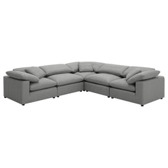 Segoura Grey 5-piece Upholstered Modular Sectional