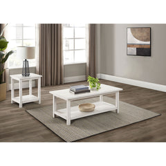 Castleton Distressed White 2-piece Coffee and End Table Set