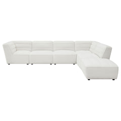 Nevve Natural 6-piece Upholstered Tufted Sectional