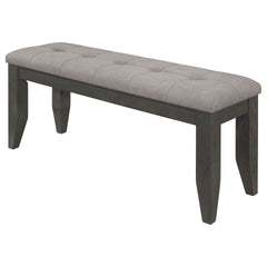 Erskin Dark Grey Upholstered Dining Bench
