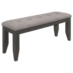 Erskin Dark Grey Upholstered Dining Bench