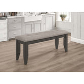 Erskin Dark Grey Upholstered Dining Bench