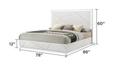 Manhattan King 5-Piece Bedroom Set – Modern Design with Lacquer Finish, Geometric Accents, and LED Lighting(NJ Inventory)