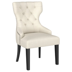 Gillian Beige and Black Fabric Upholstered Dining Side Chair