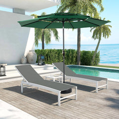 9ft 3 Tier Auto-tilt Umbrella ,Outdoor Patio Umbrella - Market Table Pool Deck Umbrella (Base Not Included) - ( Dark green )