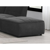 Ortega Dark Charcoal Square Upholstered Ottoman
