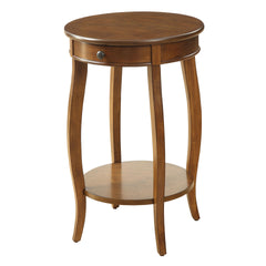 Walnut End Table with 1-Drawer