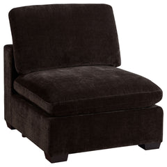 Murtagh Dark Chocolate Upholstered Armless Chair
