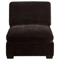 Murtagh Dark Chocolate Upholstered Armless Chair