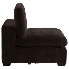 Murtagh Dark Chocolate Upholstered Armless Chair