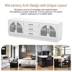 VIBE HAUS 68.9'' Modern Minimalist TV Stand for TVs up to 75 Inches, Entertainment Center Media Console Cabinet with Adjustable Shelves for Living room(OLD SKU:N724P198482K)