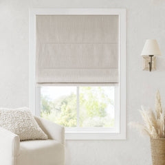 1 PCS 33x64" Total Blackout Cordless Roman Shade Linen