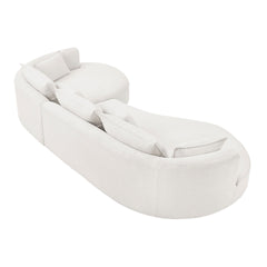 Curved Sofa with Ingenious Shape White(Same Sku:W876S00130)