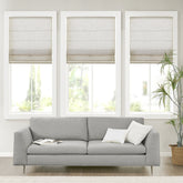 Linen Blend Light Filtering Cordless Roman Shade Natural 29x64"