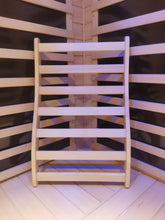 Hemlock wide flat grid sauna room backrest