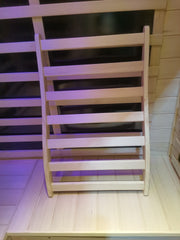 Hemlock wide flat grid sauna room backrest