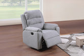 Modern Style 1pc Manual Recliner Sincere Bone Finish Padded Seat And Backrest Primary Living Room