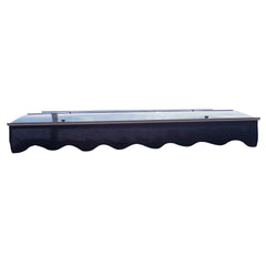 DA5934W Series Door Window Awning Canopy Made of 0.137 Inch Thick Crystal Solid Polycarbonate Sheet and Aluminum Alloy with Valance in size of 59" Wide x 34" Deep for Wooden Wall House