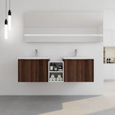 60 Inch Soft Close Doors Bathroom Vanity With Sink, A Small Storage Shelves, 24" and 12" Combination Cabinet,(KD-Packing)