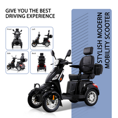 Mobility Scooters for Seniors 500lbs Capacity 800W All Terrain Electric Powered Mobility Cart Heavy Duty Mobility Scooter
