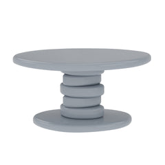 30" x 21" x 15" Modern Cobblestone End Table-High Gloss Gray