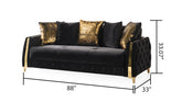 Lust 2Pc Modern Living Room Set in Black(NJ INVENTORY)