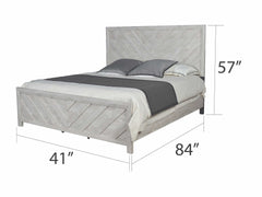 DENVER Modern Style Twin Bed Made with Wood in Natural (CA INVENTORY)