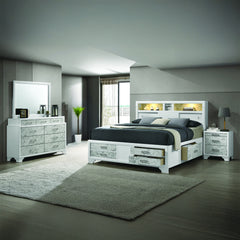 Soul Modern Style King 4PC Bedroom Set Made with wood in White (CA Inventory)