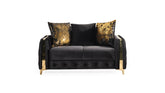 Lust Modern Style Loveseat in Black (CA Inventory)