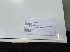 Modern White Nightstand with Drawer and Wood Legs, Minimalist Bedside Table with Handle for Bedroom, Living Room, Apartment