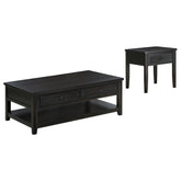 Sutter Distressed Java 2-piece Coffee and End Table Set