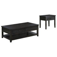 Sutter Distressed Java 2-piece Coffee and End Table Set