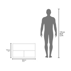 Bouti 19.7" H x 31.5" W Double Door Mirror Medicine Cabinet, Three interior Shelves for Bathroom, Kitchen White