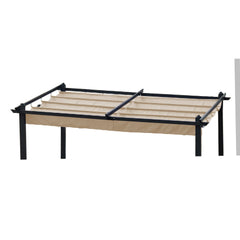 Replacement Canopy Top Fabric for 10x10 Ft Outdoor Patio Retractable Pergola Sunshelter Pergola Canopy-Khaki