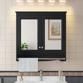 3-in-1 Bathroom Mirror Cabinet, 30 inch Wall Mounted Medicine Cabinet with Adjustable Shelves & Soft Close Doors, High-Define Mirror with Storage for Bathroom Vanity